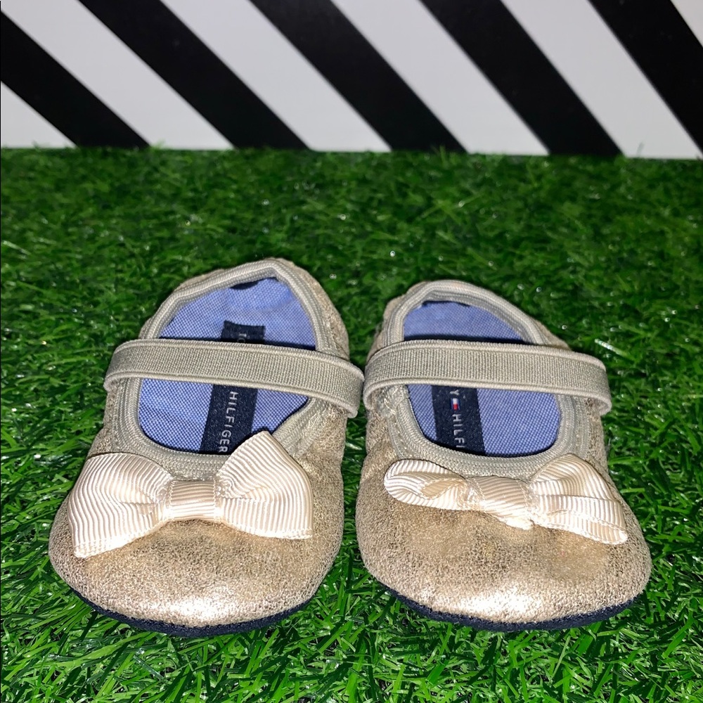 New! Gold ballet slip on sz/3-6m (2)